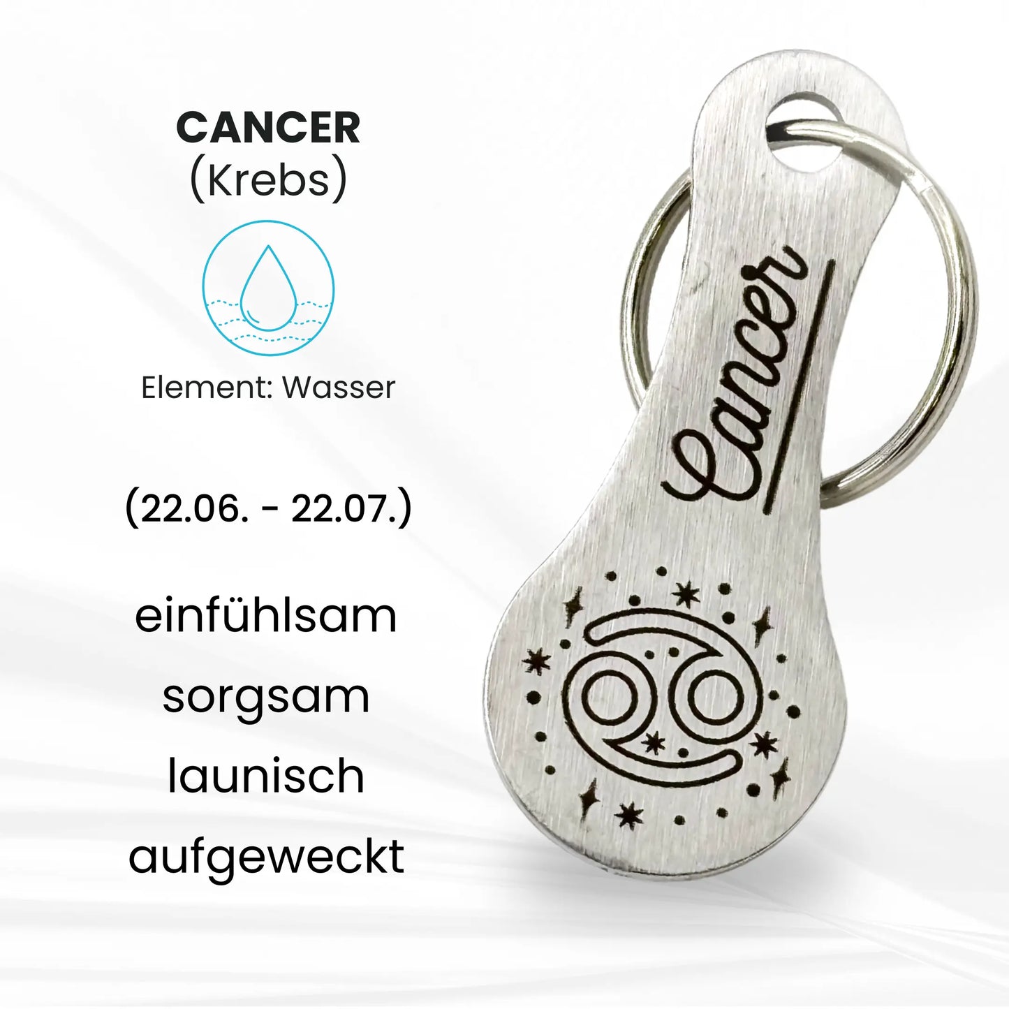 Sternzeichen Schlüsselanhänger Krebs (Cancer) – Persönlichkeitsmerkmale, Element Wasser und Geburtszeitraum im Überblick
