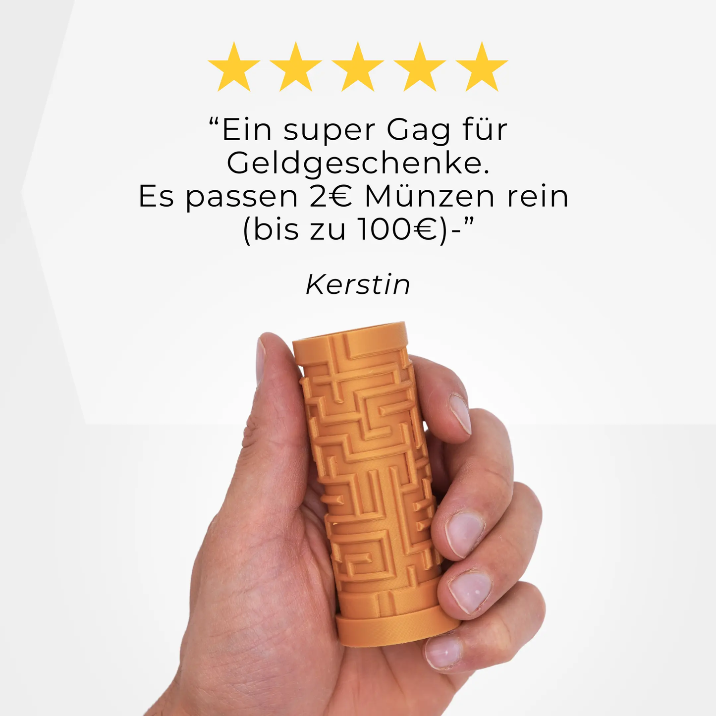 Labyrinth Geschenkbox - Rätselbox für Geldgeschenke - Gold