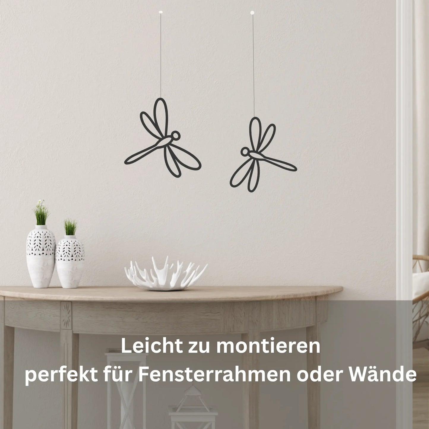 Ombor Libelle Fensterdeko zum Aufhängen – 3D-gedruckte Libellenfigur