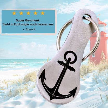 Schlüsselanhänger mit Ankerdesign aus Edelstahl – perfektes Geschenk in maritimer Optik mit positiver Kundenbewertung