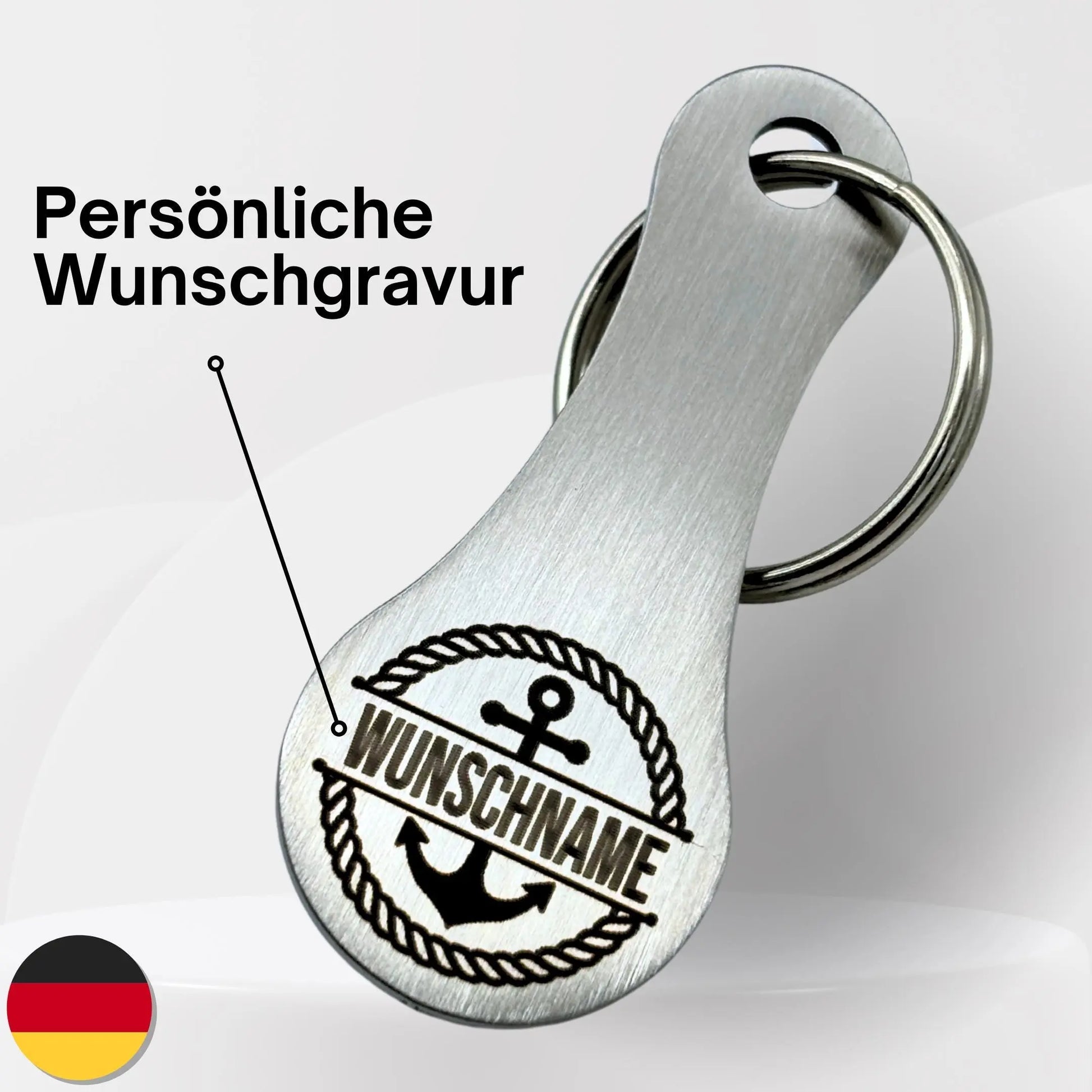 Schlüsselanhänger Einkaufswagenlöser robust langlebig Handmade in Germany