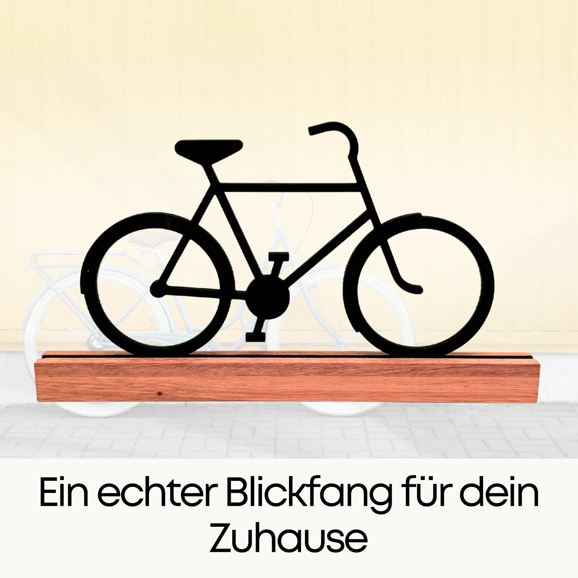 Fahrrad Silhouette Aufsteller aus Holz – Handarbeit Made in Germany