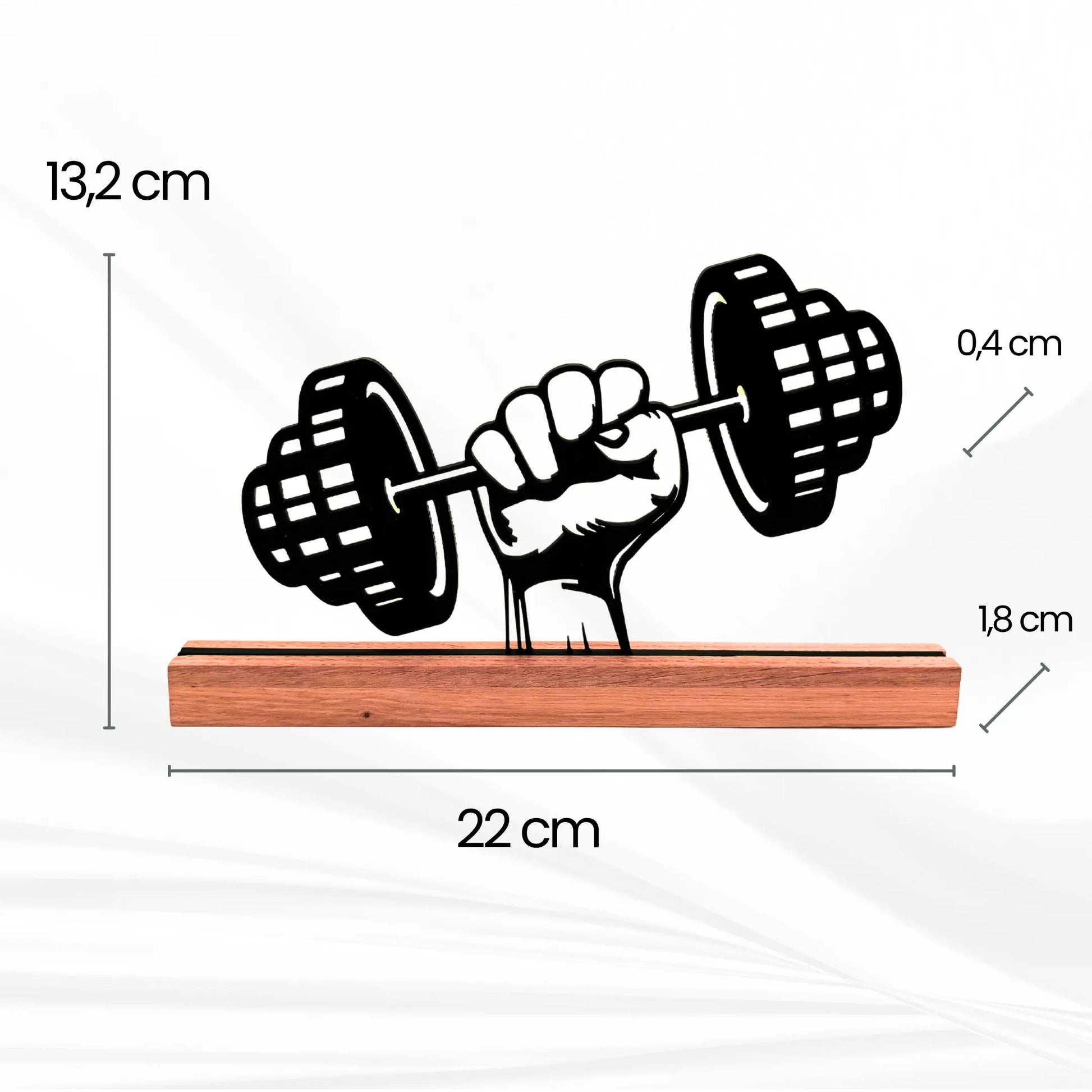 Hantel Aufsteller Eichenholz – Geschenkidee Bodybuilder