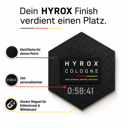 HYROX Patch Halter mit Klettfläche integriertem Magnet und optionaler Personalisierung
