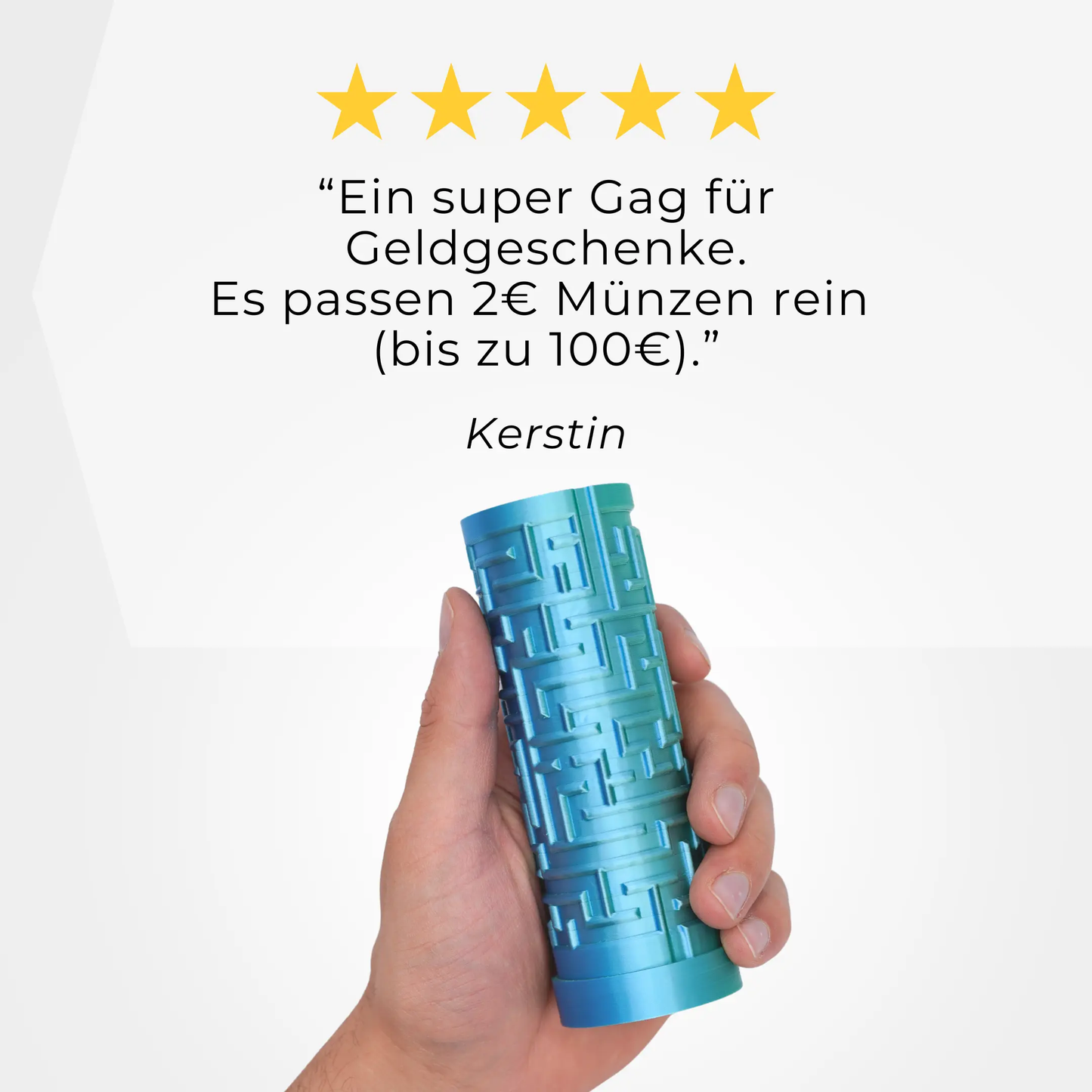 XL Labyrinth Geschenkbox - Rätselbox für Geldgeschenke - Blau-Grün