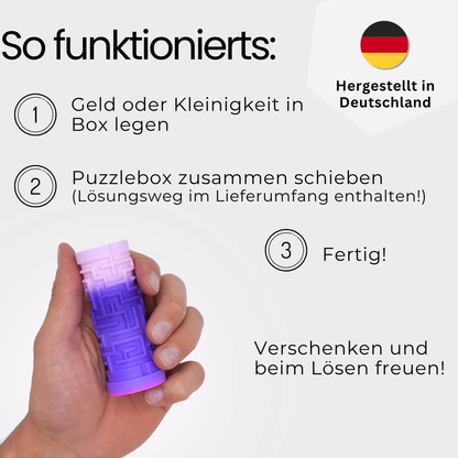 Labyrinth Geschenkbox - Rätselbox für Geldgeschenke - Farbverlauf