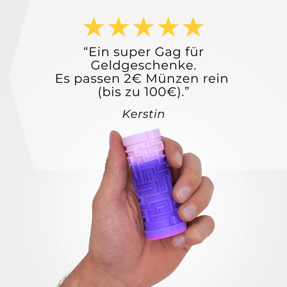 Labyrinth Geschenkbox - Rätselbox für Geldgeschenke - Farbverlauf