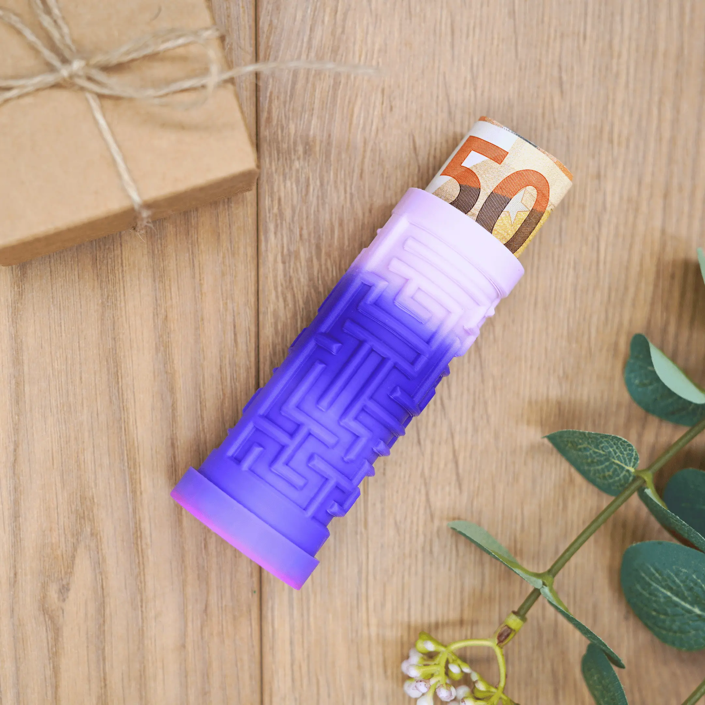 Labyrinth Geschenkbox - Rätselbox für Geldgeschenke - Farbverlauf