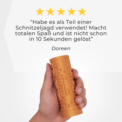 XL Labyrinth Geschenkbox - Rätselbox für Geldgeschenke - Gold