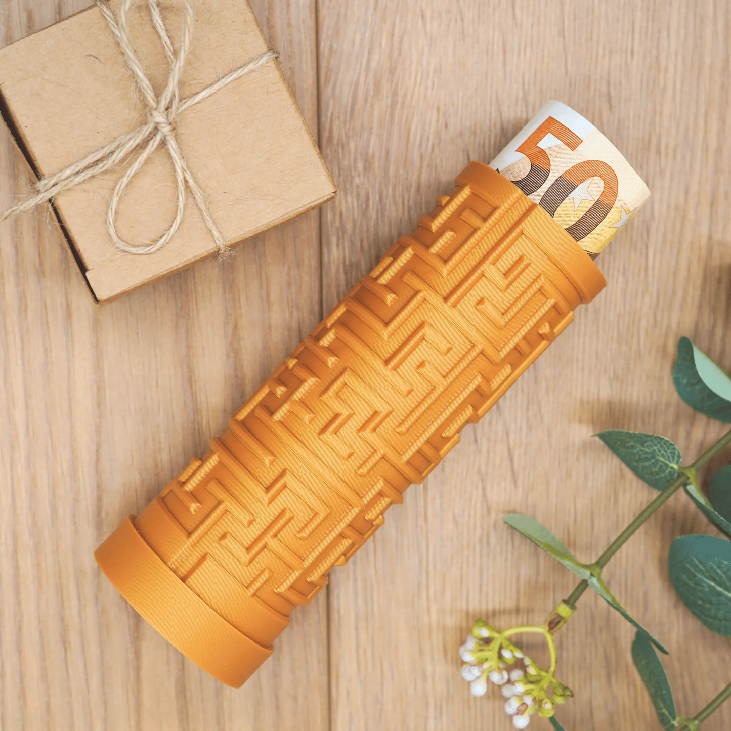 XL Labyrinth Geschenkbox - Rätselbox für Geldgeschenke - Gold