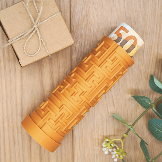 XL Labyrinth Geschenkbox - Rätselbox für Geldgeschenke - Gold