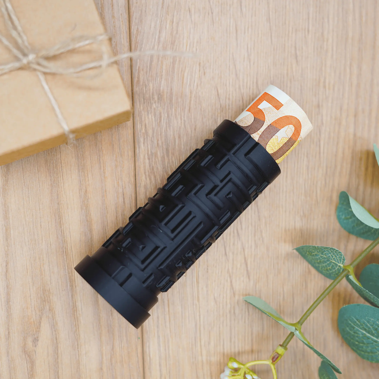 Labyrinth Geschenkbox - Rätselbox für Geldgeschenke - Schwarz