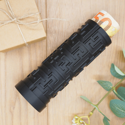 XL Labyrinth Geschenkbox - Rätselbox für Geldgeschenke - Schwarz