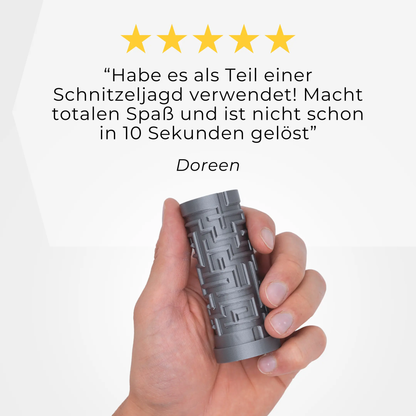 Labyrinth Geschenkbox - Rätselbox für Geldgeschenke - Silber