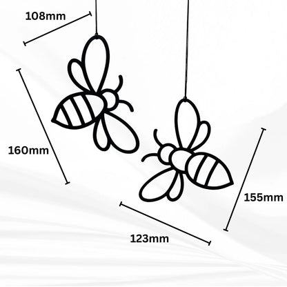 Ombor Biene Fensterdeko zum Aufhängen – 3D-gedruckte Bienenfigur