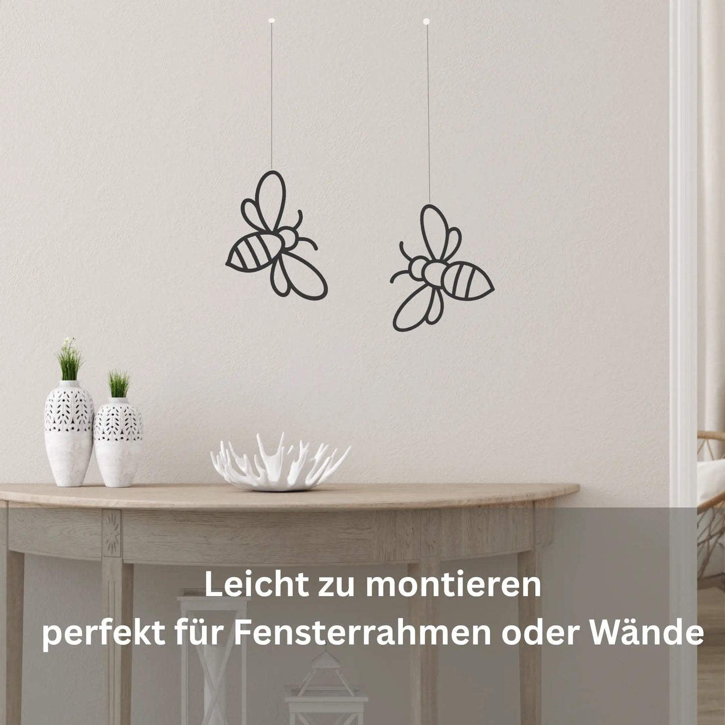 Ombor Biene Fensterdeko zum Aufhängen – 3D-gedruckte Bienenfigur