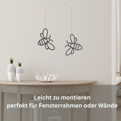 Ombor Biene Fensterdeko zum Aufhängen – 3D-gedruckte Bienenfigur