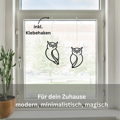Ombor Eule Fensterdeko zum Aufhängen – 3D-gedruckte Eulenfigur