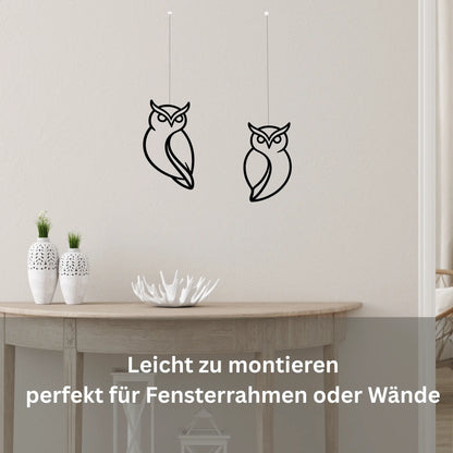 Ombor Eule Fensterdeko zum Aufhängen – 3D-gedruckte Eulenfigur