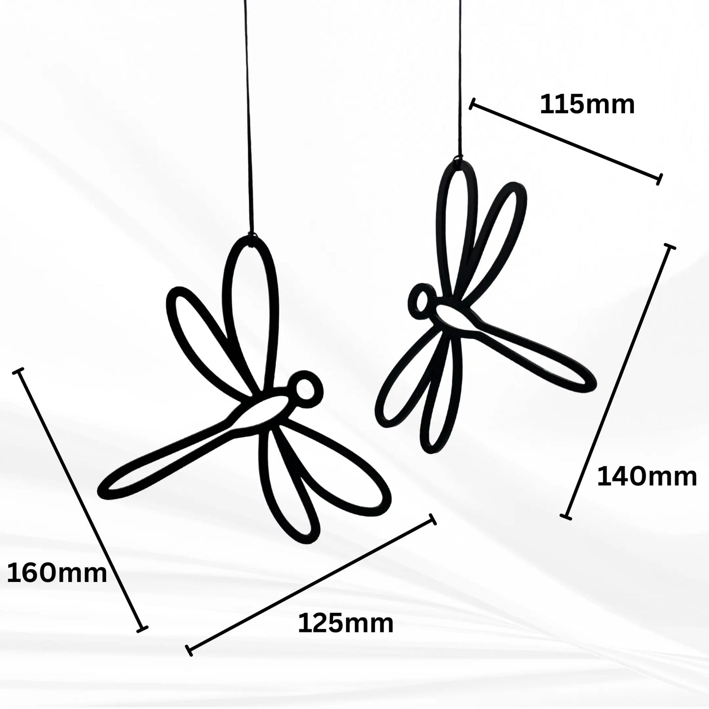 Ombor Libelle Fensterdeko zum Aufhängen – 3D-gedruckte Libellenfigur