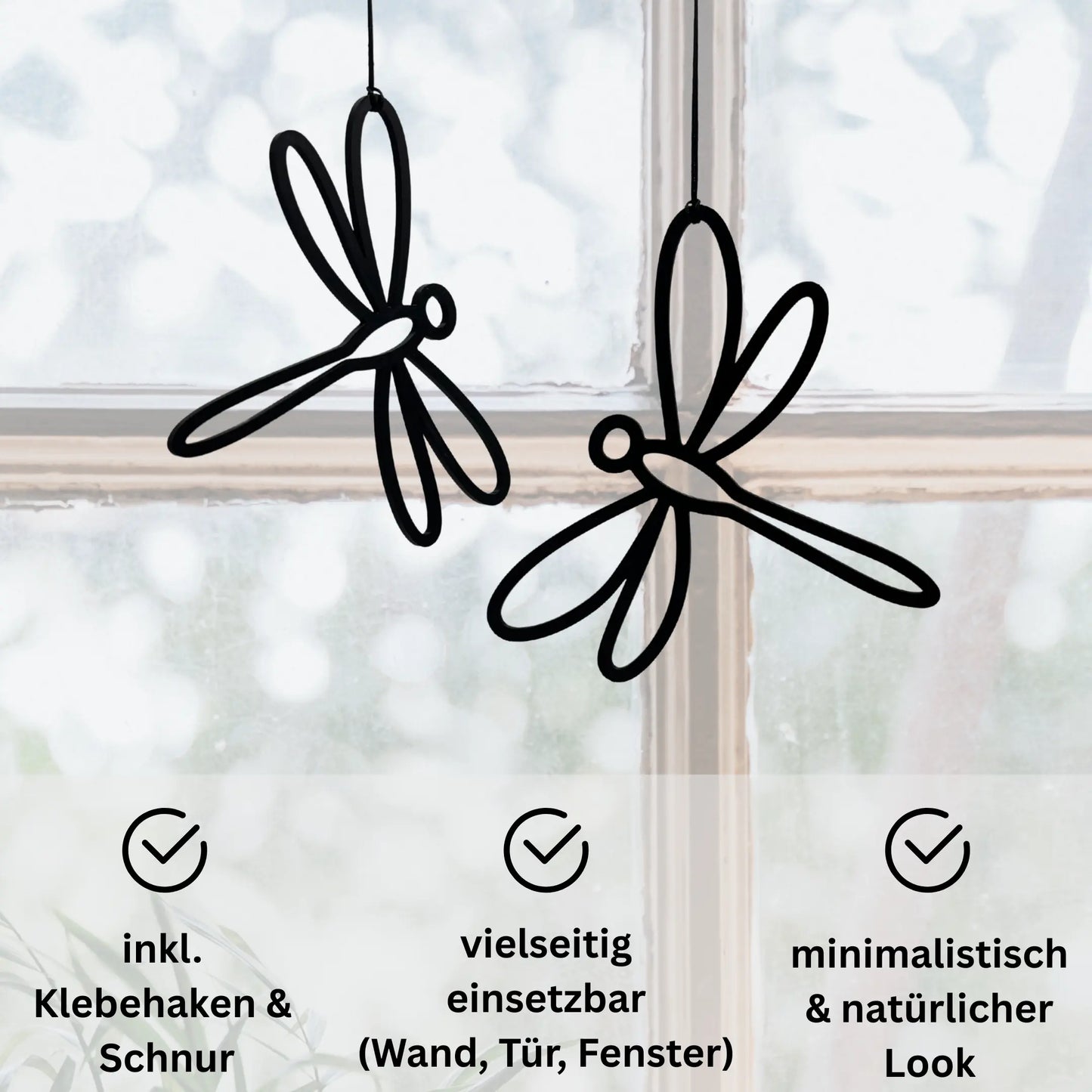 Ombor Libelle Fensterdeko zum Aufhängen – 3D-gedruckte Libellenfigur