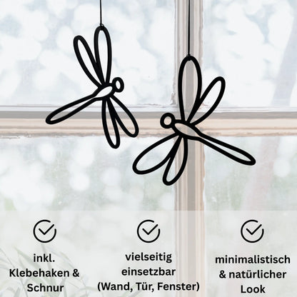 Ombor Libelle Fensterdeko zum Aufhängen – 3D-gedruckte Libellenfigur