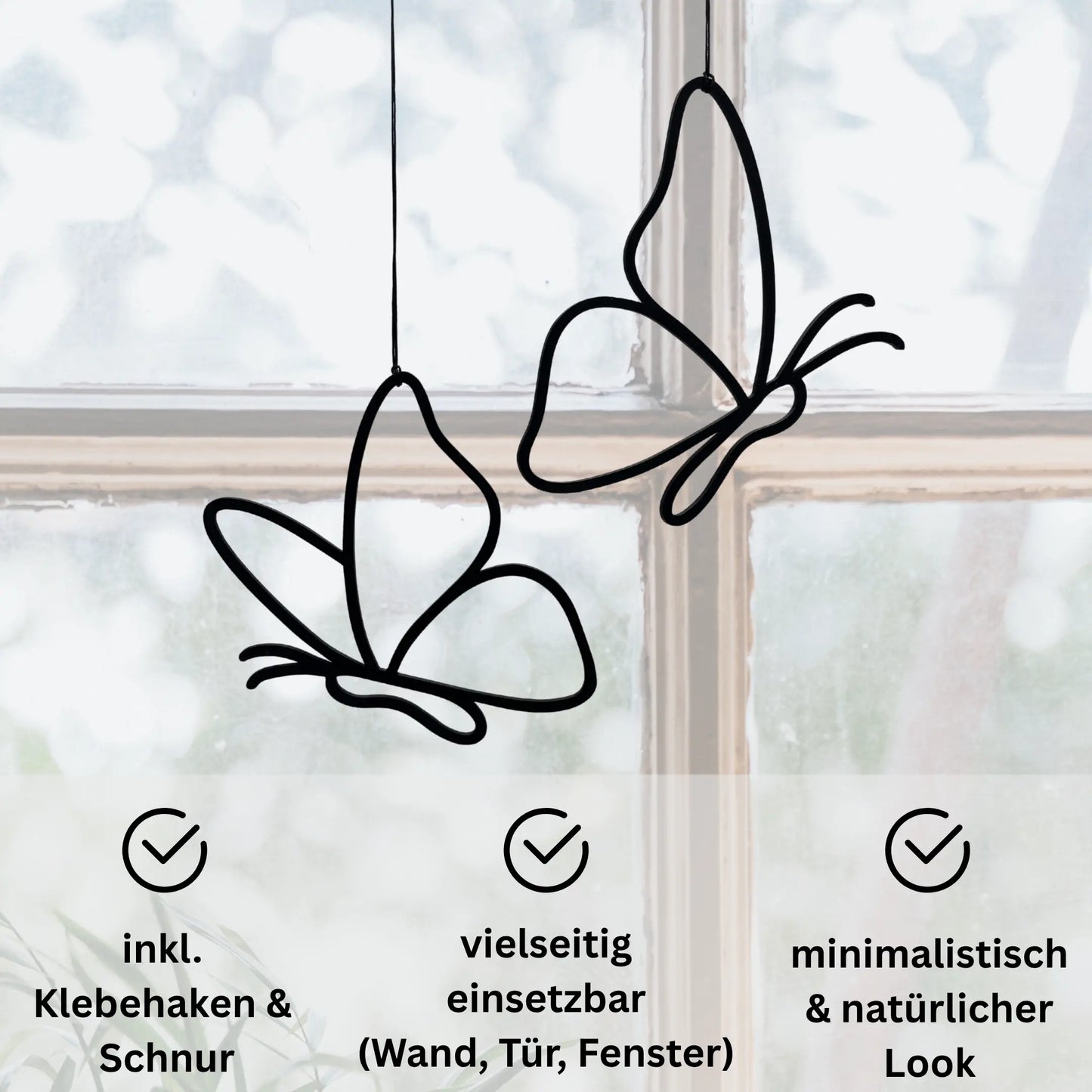 Ombor Schmetterling Fensterdeko zum Aufhängen – 3D-gedruckte Schmetterlingsfigur