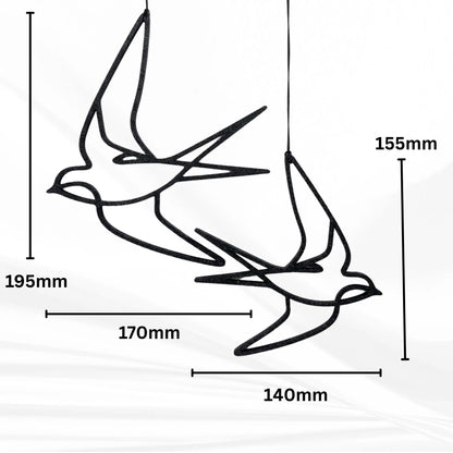 Ombor Schwalbe Fensterdeko zum Aufhängen – 3D-gedruckte Schwalbenfigur