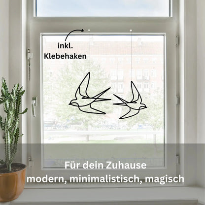 Ombor Schwalbe Fensterdeko zum Aufhängen – 3D-gedruckte Schwalbenfigur