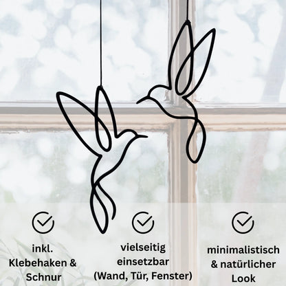 Ombor Vogel Fensterdeko zum Aufhängen – 3D-gedruckte Vogelfigur