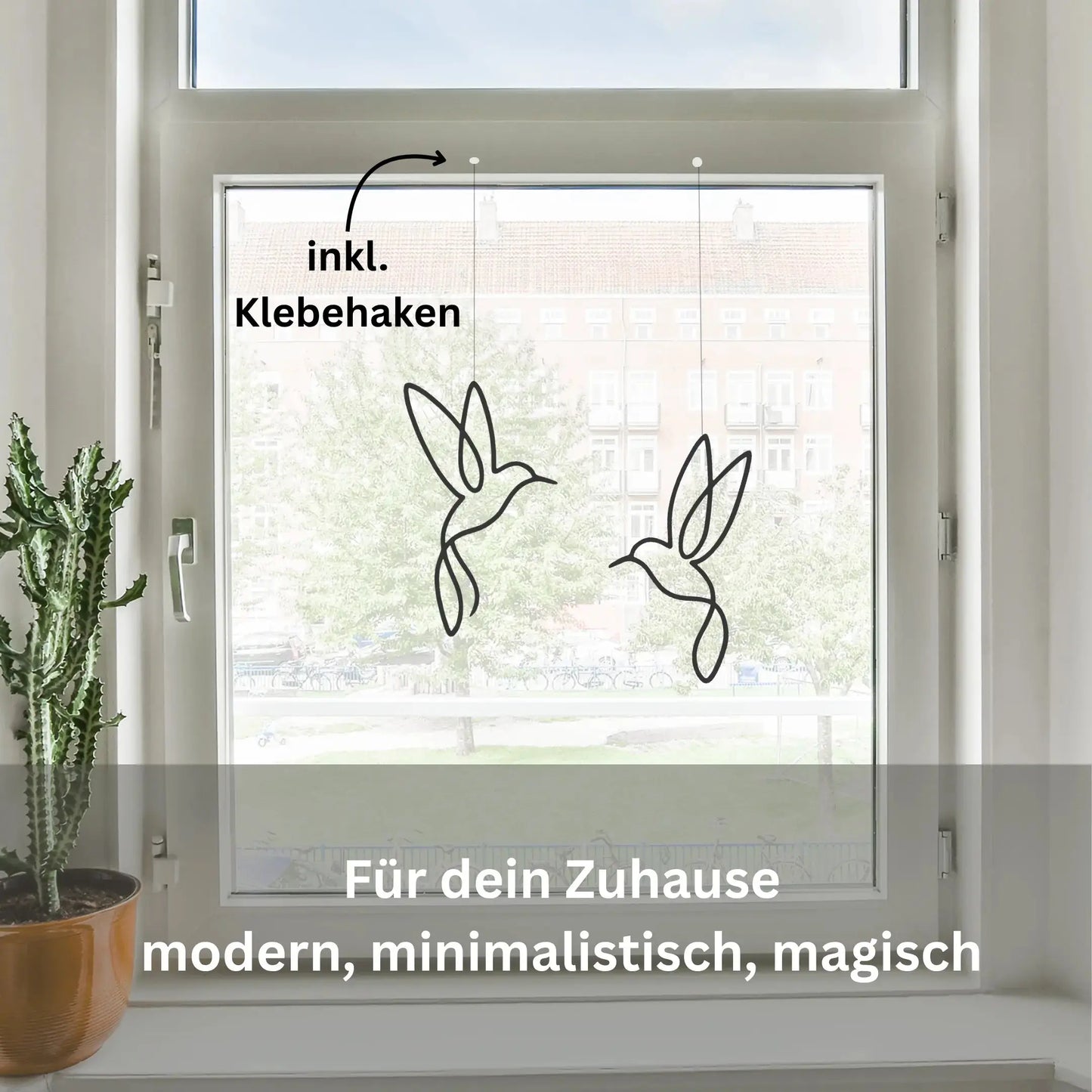 Ombor Vogel Fensterdeko zum Aufhängen – 3D-gedruckte Vogelfigur