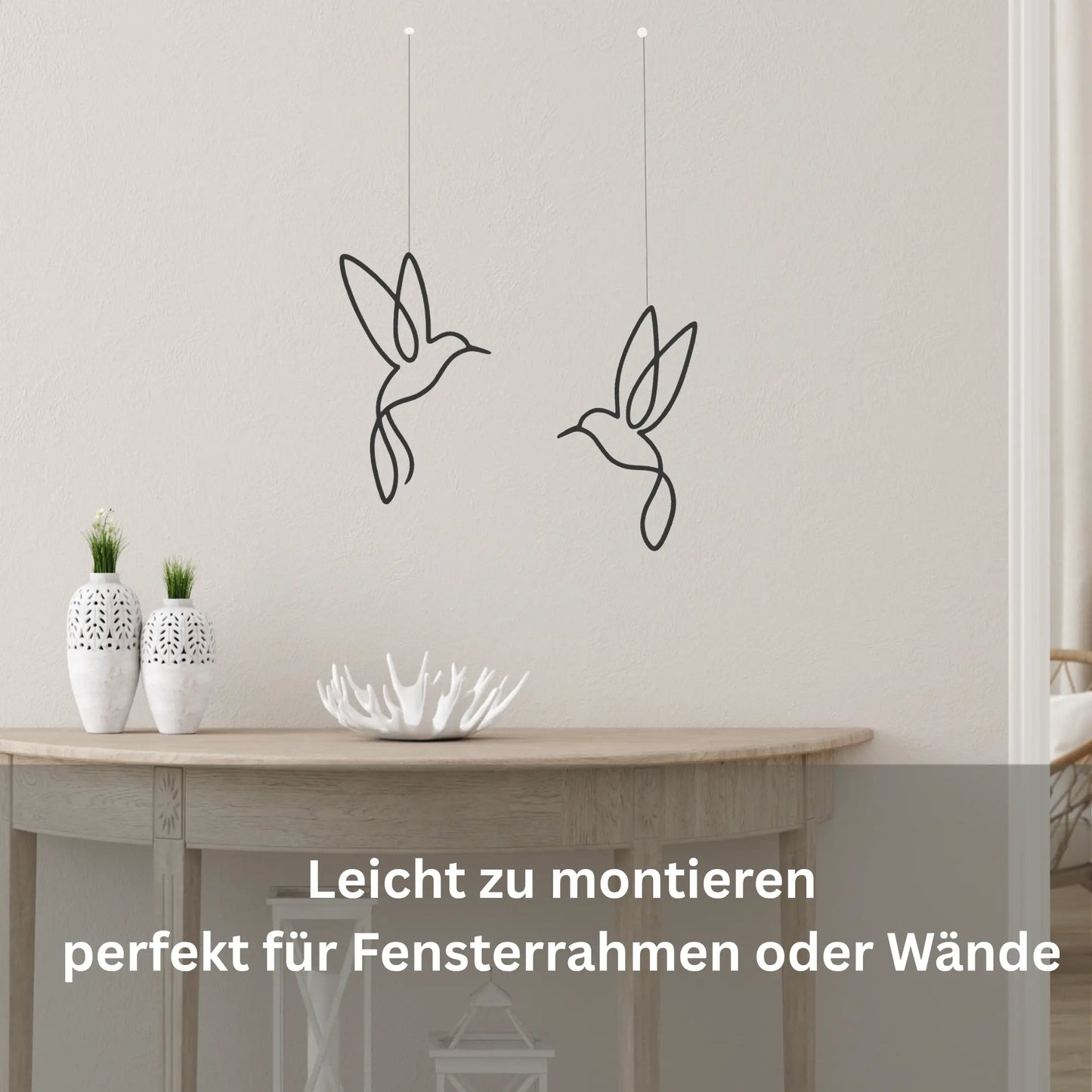 Ombor Vogel Fensterdeko zum Aufhängen – 3D-gedruckte Vogelfigur
