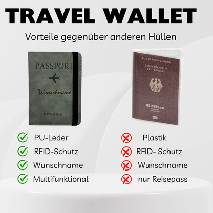 Vergleich Travel Wallet vs. normale Reisepasshülle mit Vorteilen